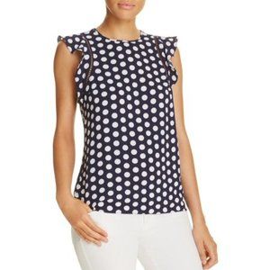 Michael Kors polka dot navy blouse